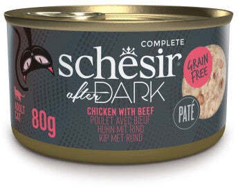 Schesir After Dark mokra karma, kurczak w wołowym bulionie, 80 g, puszka