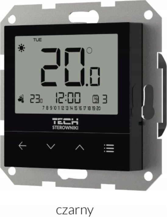 Tech Przewodowy regulator pokojowy, dwustanowy do systemów ramkowym F-4Z v1 - CZARNY