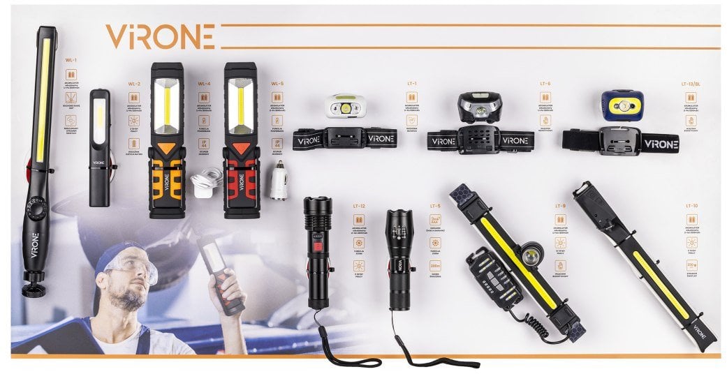 Tablica ekspozycyjna - latarki, 100x50cm