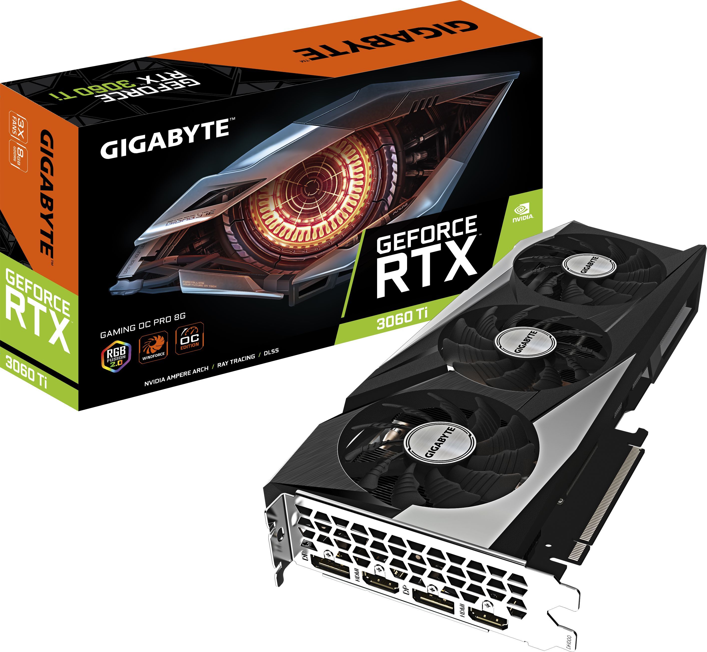 Karta graficzna Gigabyte GeForce RTX 3060 Ti Gaming OC Pro 8GB GDDR6 (GV-N306TGAMINGOC PRO-8GD 3.0)