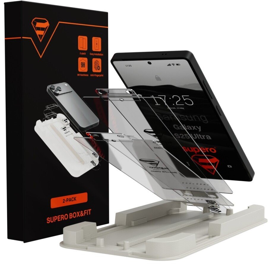 SUPERO Szkło hartowane Box&Fit do Samsung Galaxy S25 Ultra, 2 szt. + aplikator