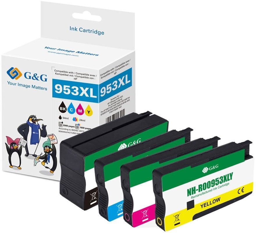 Tusz G&G Tusz do drukarki zestaw 4 szt. HP 953XL/ 3HZ52A BK/C/M/Y