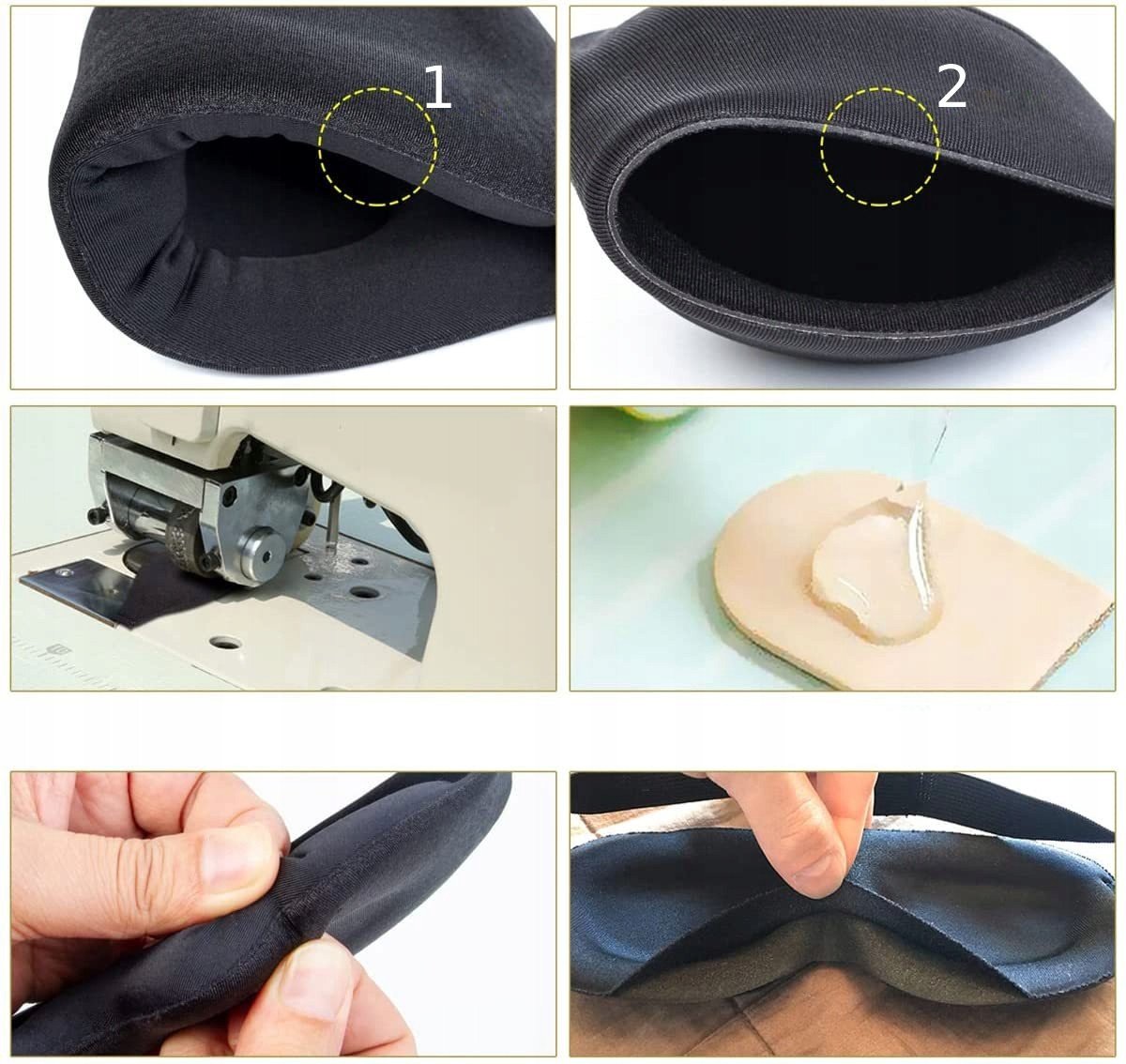 OPASKA NA OCZY SPANIA 3D Zaciemnia BLOKUJE ŚWIATŁO