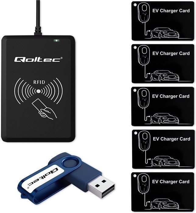 Qoltec System hotelowy EV programator kart EV + oprogramowanie + 5 kart EV
