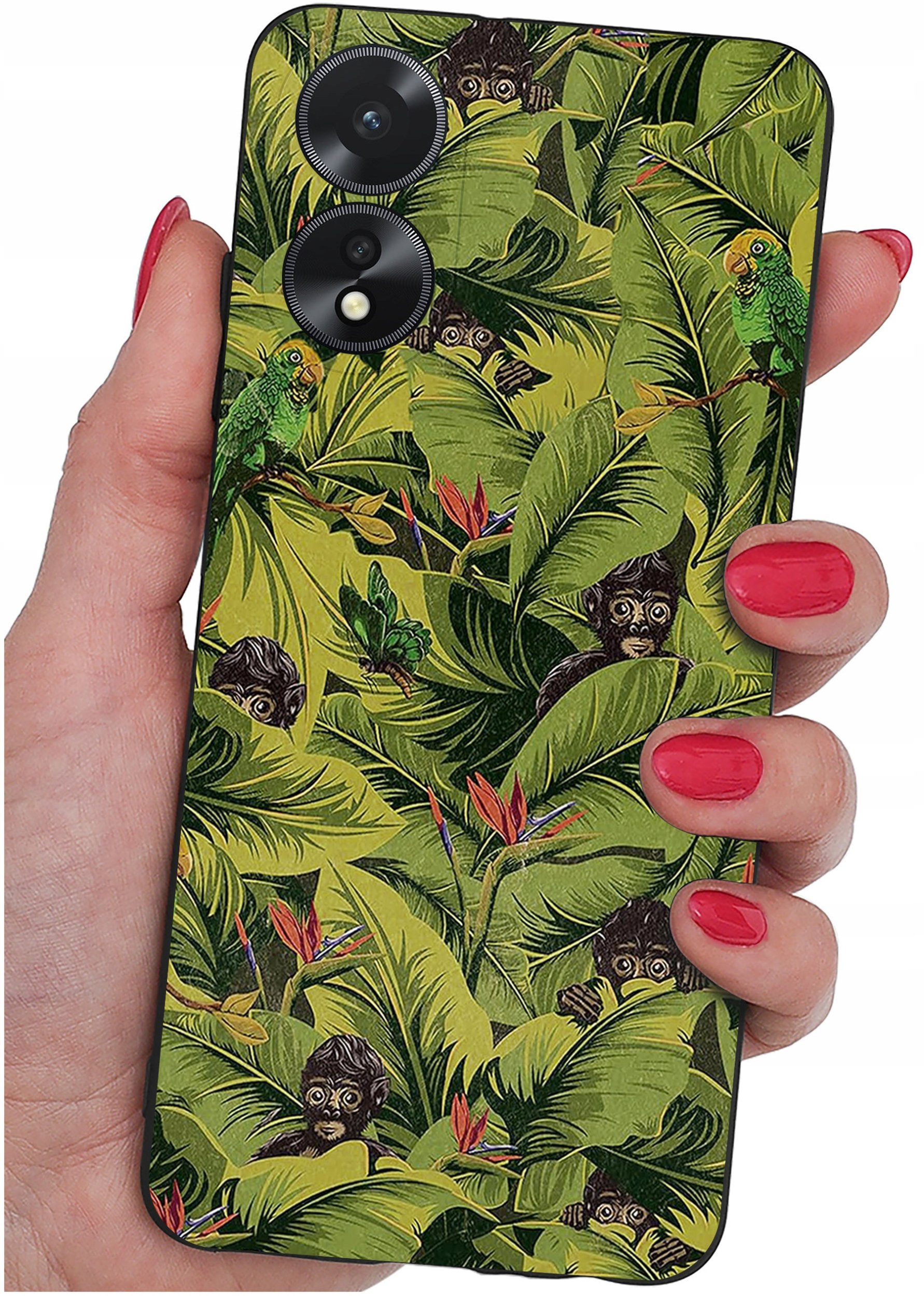 ETUI do Oppo A38 4G WZORY |SILIKONOWE MATT CASE + SZKŁO 9H