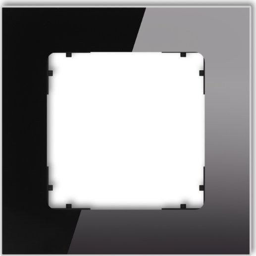 Karlik Ramka pojedyncza Karlik Icon 12-12-IRSK-1 uniwersalna kwadratowa efekt szkła czarny mat