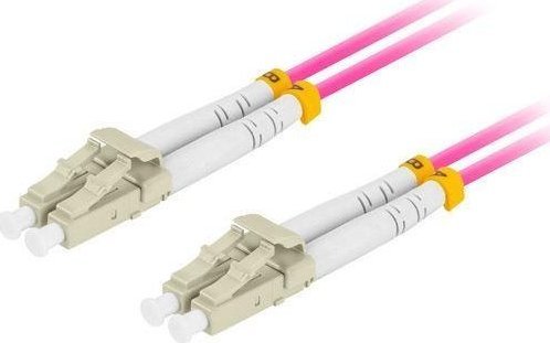 Lanberg PATCHCORD ŚWIATŁOWODOWY MM LC/UPC-LC/UPC DUPLEX 3.0MM OM4 50/125 LSZH 2M FIOLETOWY LANBERG