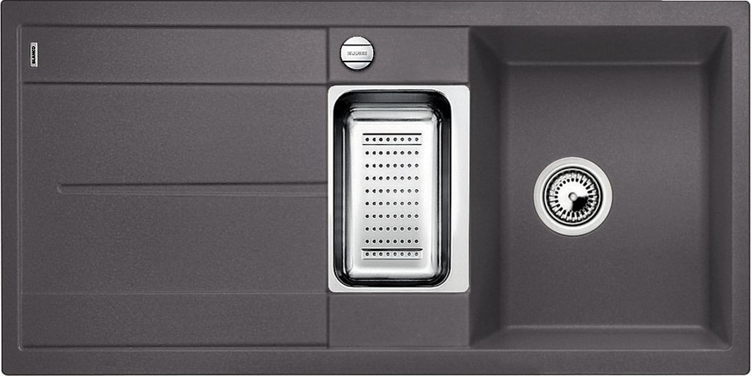Zlewozmywak Blanco Metra 6 S Silgranit PuraDur Szarość skały odwracalny, korek auto., odsączarka stalowa