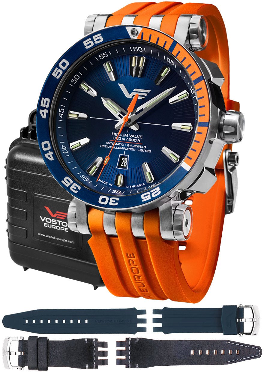 Zegarek męski Vostok Europe NH35A-575A715SO pomarańczowy