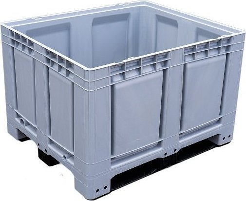 Werit-P Skrzyniopaleta plastikowa pełna szara na płozach (wym. 1200x1000x790 mm)