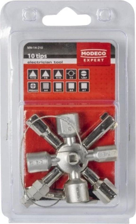 Modeco KLUCZ DO SZAFY SERWISOWEJ 10 KOŃCÓWEK MN-14-210