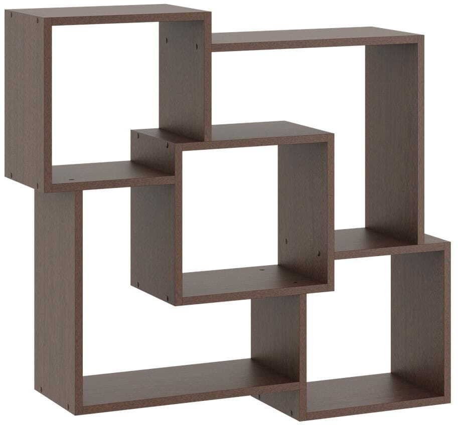 KROKUS Półka wisząca dekoracyjna Hanna, 98x18x90 cm, wenge, mat