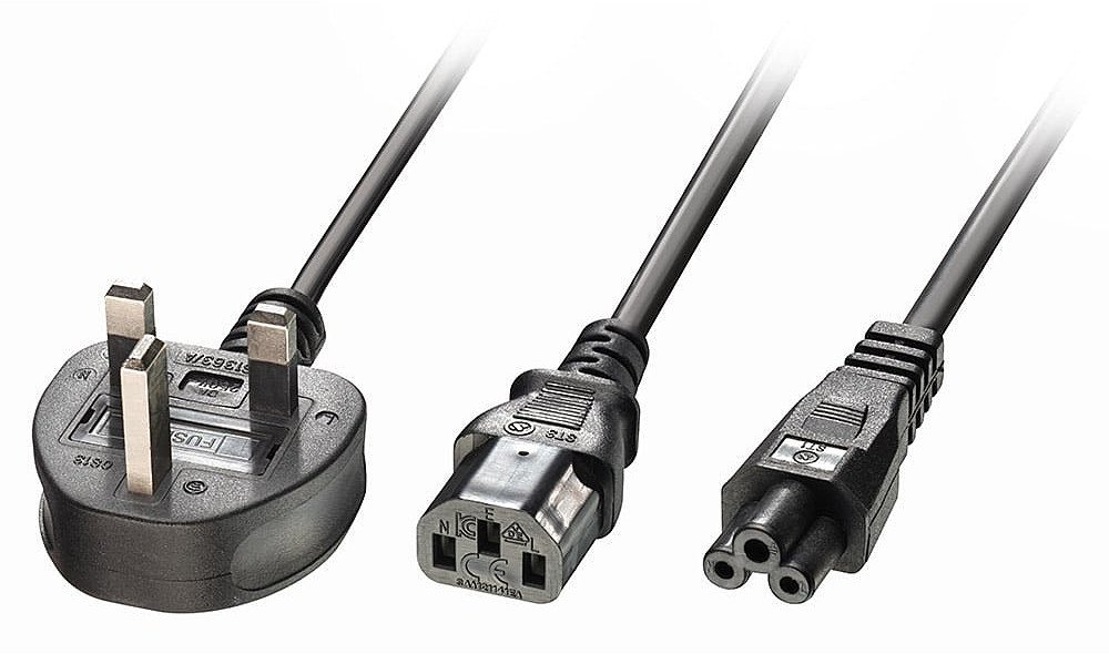 Lindy 30374 kabel zasilające Czarny 2,5 m Wtyczka zasilająca typu G C13 coupler + C5 coupler