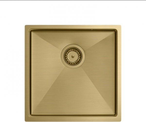 Zlewozmywak Quadron PAUL SteelQ PVD złoty z syfonem 1-komorowy b/o wersja podwieszana