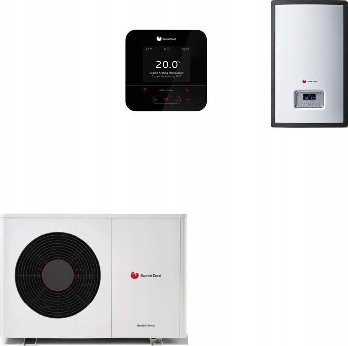 Saunier Duval Pakiet systemowy OZE Nr 02 - Pompa ciepła GeniaAir MONO HA 7-6 O + HE 9-6 WB + SRC 720