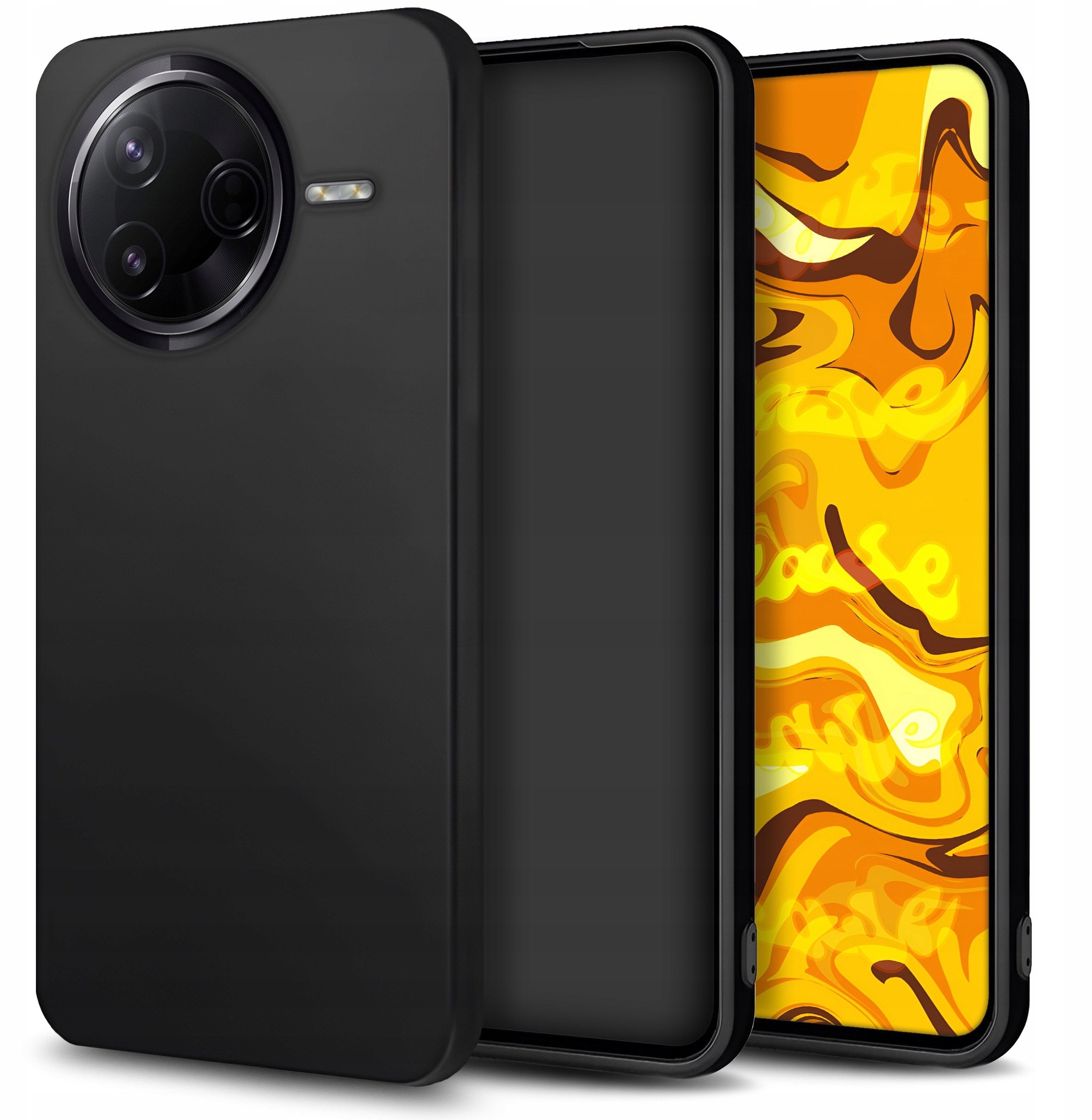 Etui do Xiaomi Poco F7 Pro (Czarne, Matowe, Obudowa Slim, Silikon, Plecki)