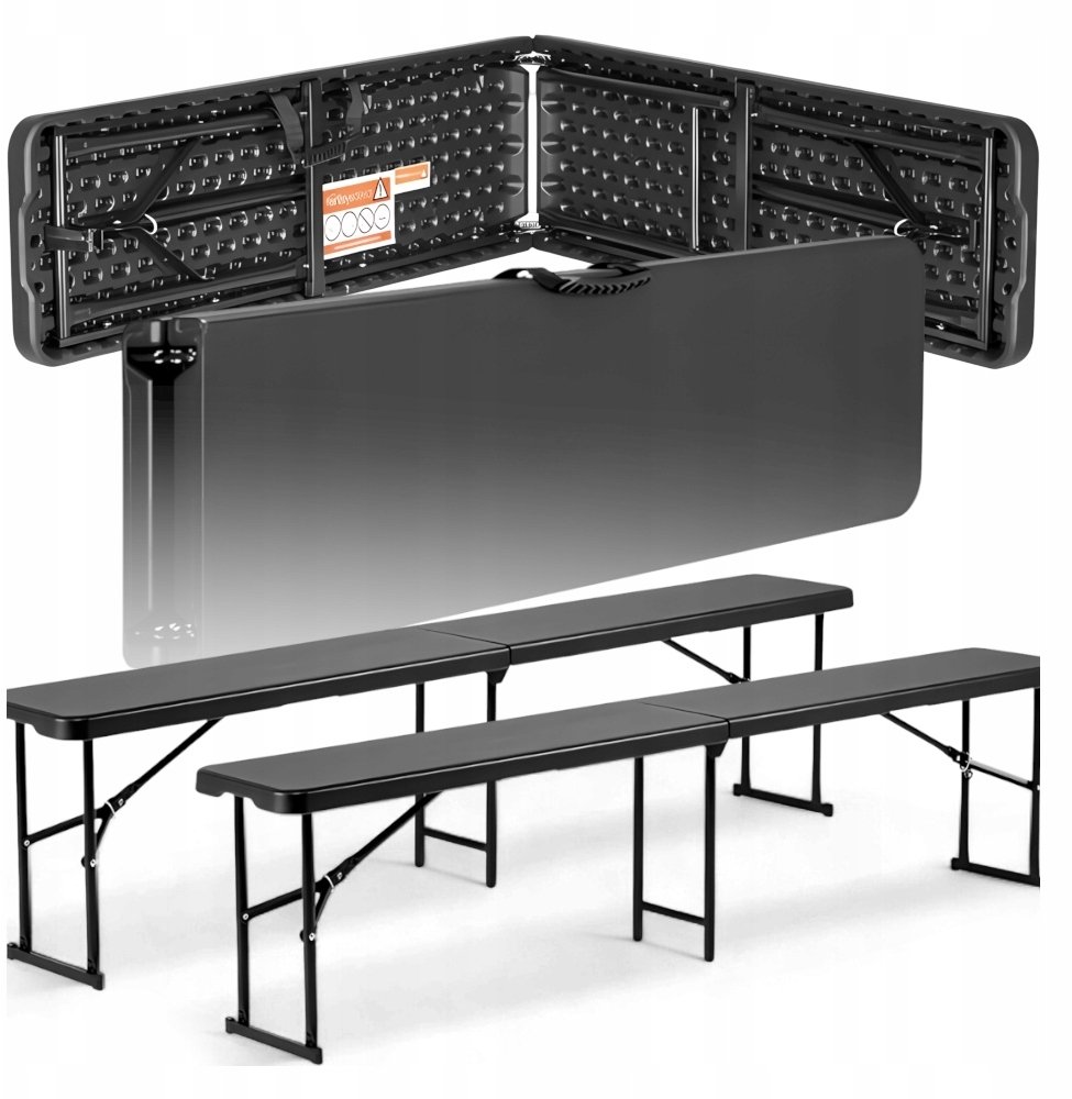 Hitbaits 2x ŁAWKA Cateringowa 180CM czarny KANZA