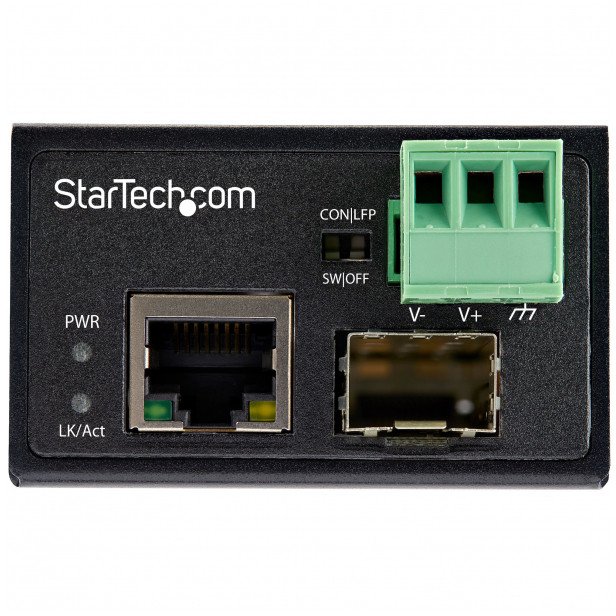 startech INDUSTRIAL FIBER TO ETHERNET/CONVERTER 100MBPS SFP TO RJ45