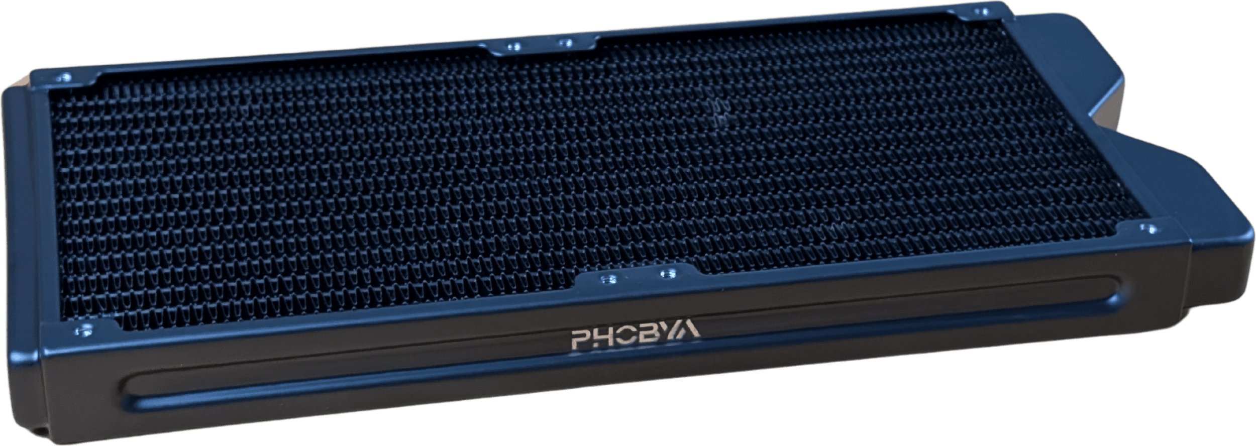 Phobya R27-S280 Radiator, 280 mm Radiator, 18 FPI, Kupferlamellen, 2x G1/4-Zoll-Anschlüsse – schwarz