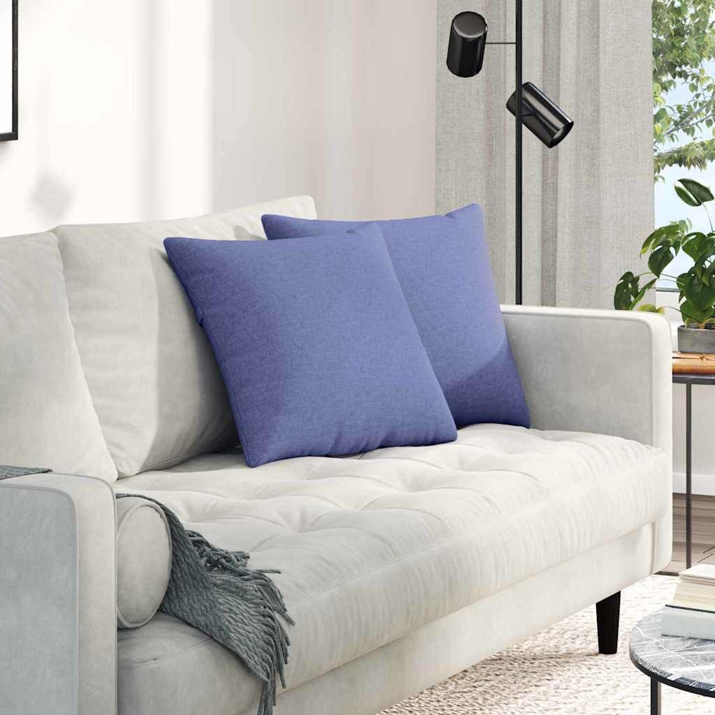 vidaXL Poduszki na sofę 2 pcs Niebieski 45 x 45 cm tkanina