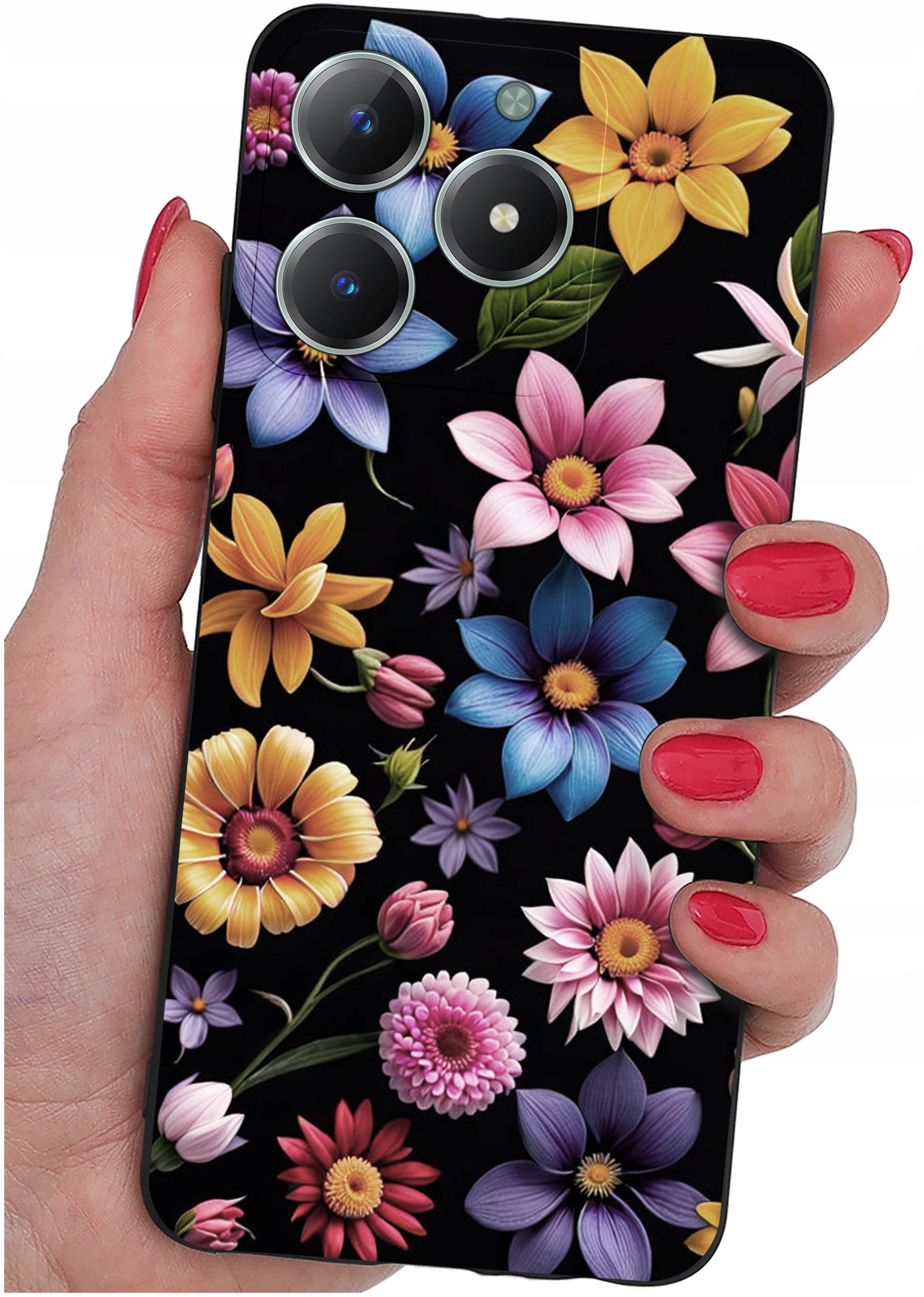 Etui do Realme C61 | C63 WZORY |SILIKONOWE MATT CASE + SZKŁO 9H