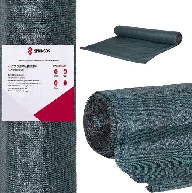 Springos Siatka cieniująca 90% osłonowa 1,5x50m UNIWERSALNY