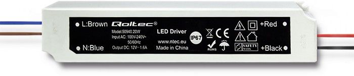 Qoltec Zasilacz LED Driver 20W 1.6A (50940)