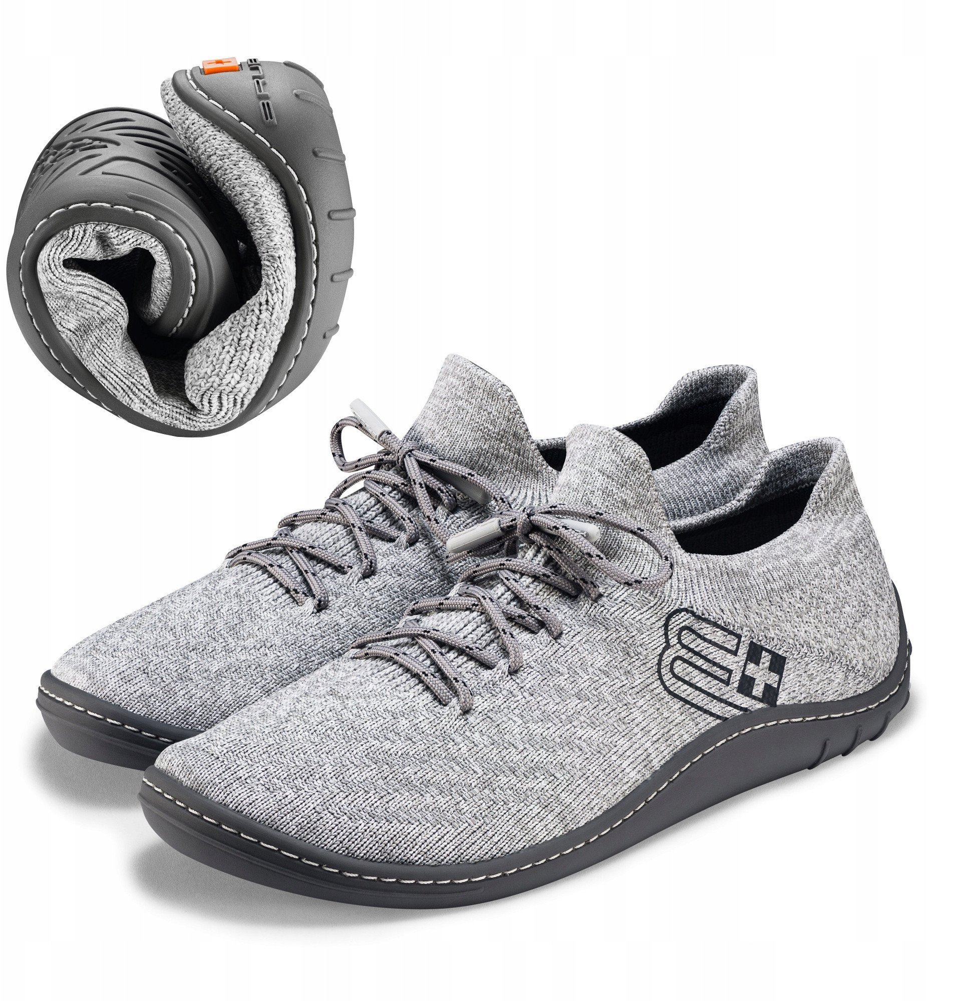 SH5010W Buty damskie BAREFOOT MERINO jasnoszary/grafitowy 38