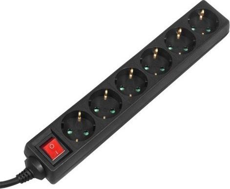 Listwa zasilająca Maclean 6 gniazd 5 m czarna (MCE195)