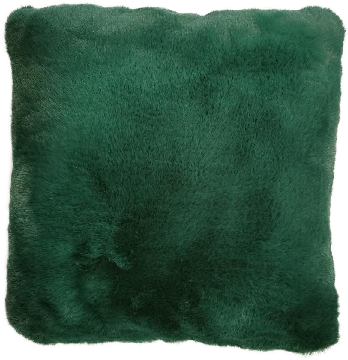 vidaXL Poszewka dekoracyjna futro OSLO 40x40 ciemnozielony