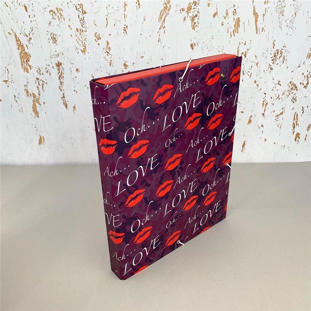 Bee-bee Teczka Box A4 na gumkę Moderno Kamuflaż Love