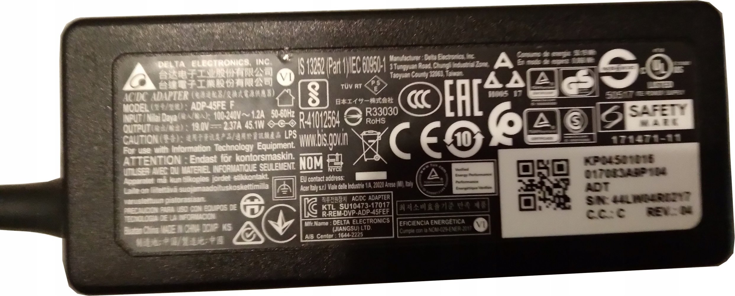 Zasilacz do laptopa Acer Acer KP.04501.016 adapter zasilający/ inwentor