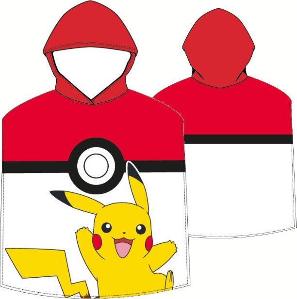 Carbotex Ponczo Poncho ręcznik POKEMON PIKACHU dla dzieci 50x115 kaptur CARBOTEX PIK4230687