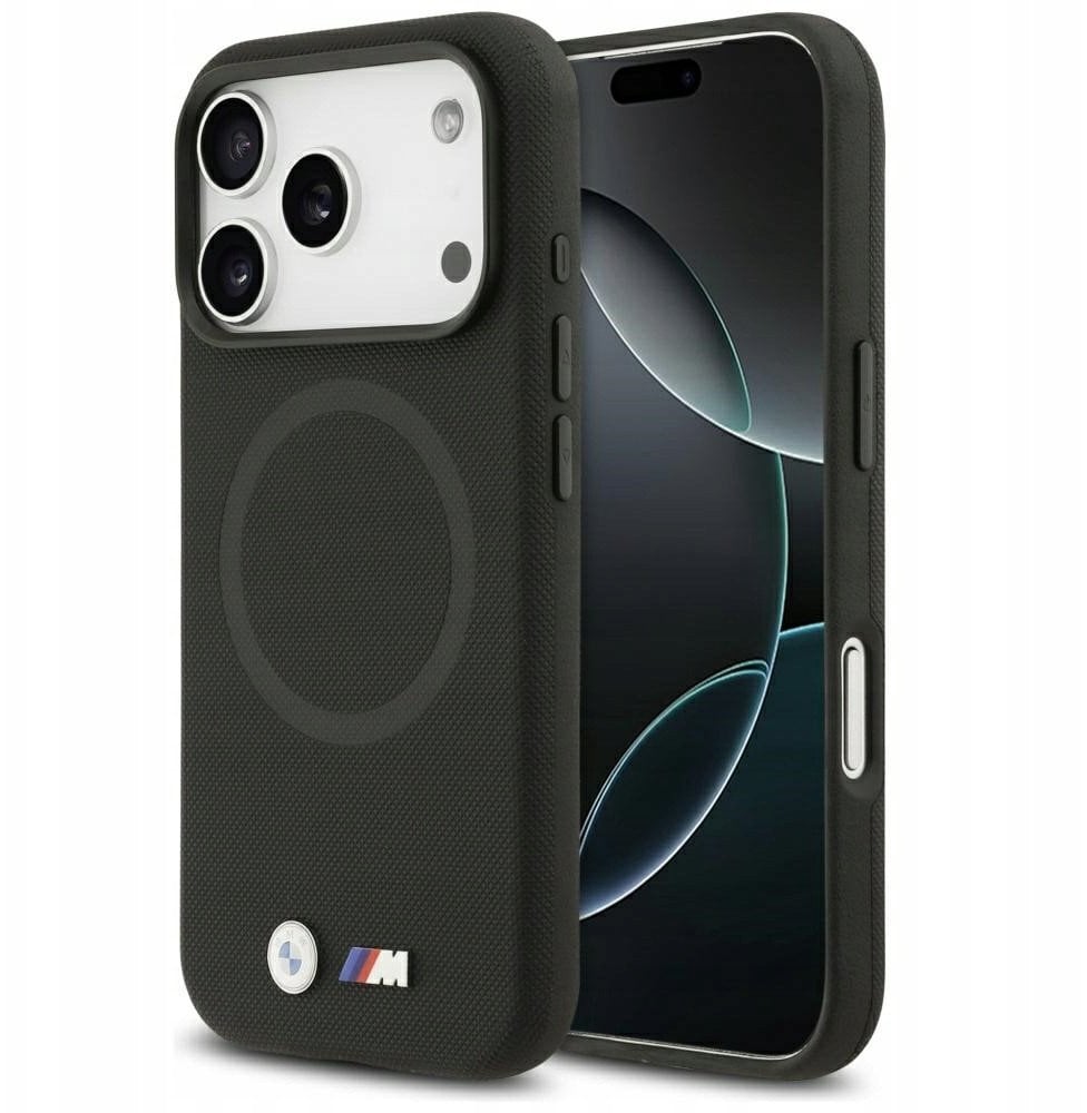 Etui BMW M FW Metal Logo MagSafe do iPhone 17 Pro czarny