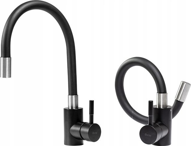 Bateria umywalkowa Rea 260 stojąca czarny (REA-B5698)