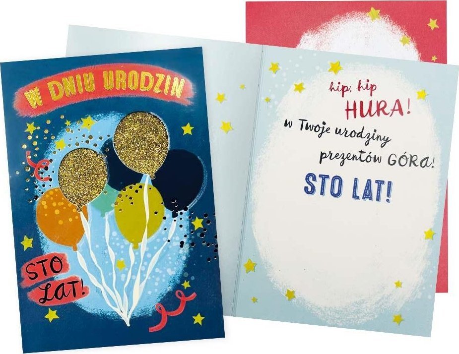 HENRY Karnet B6 Urodziny balony