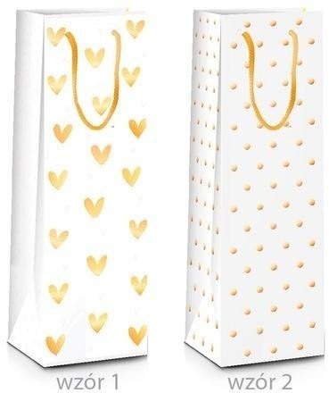 Torba prezentowa Grand Ślub butelka 12x36x10 MIX