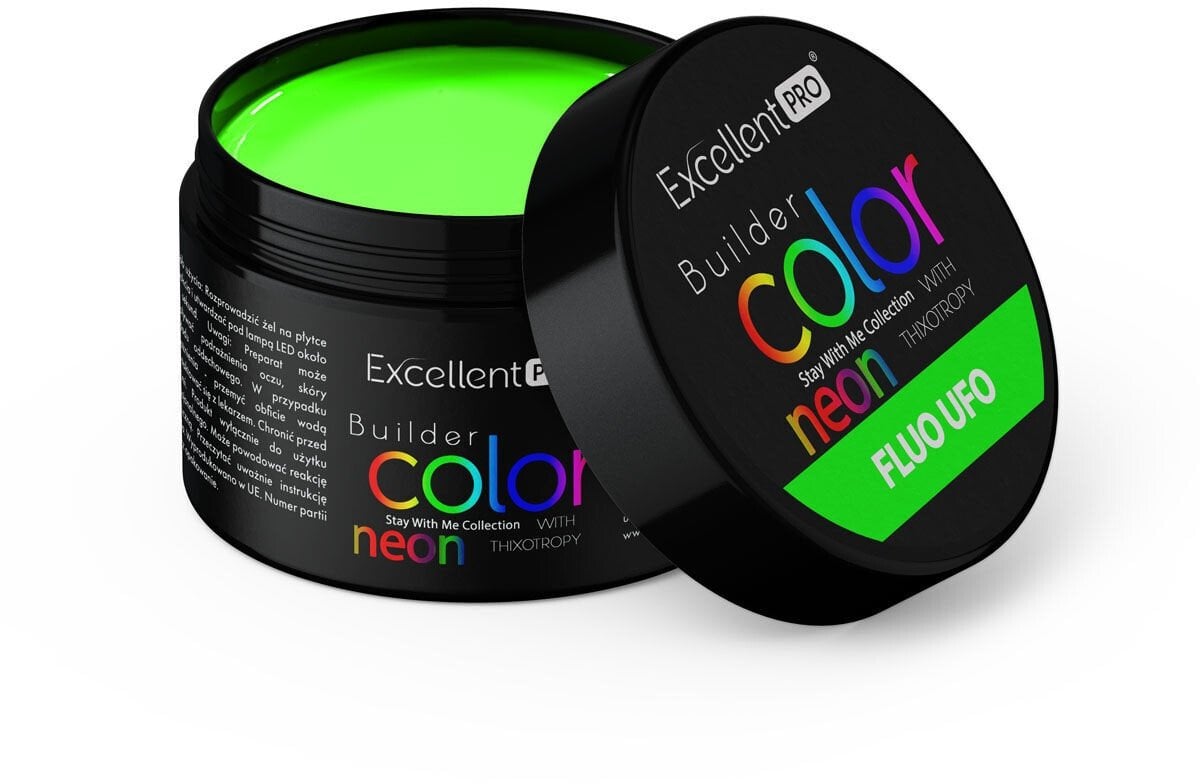 Excellent PRO Builder Color Neon With Thixotropy żel budujący Fluo Ufo 15g