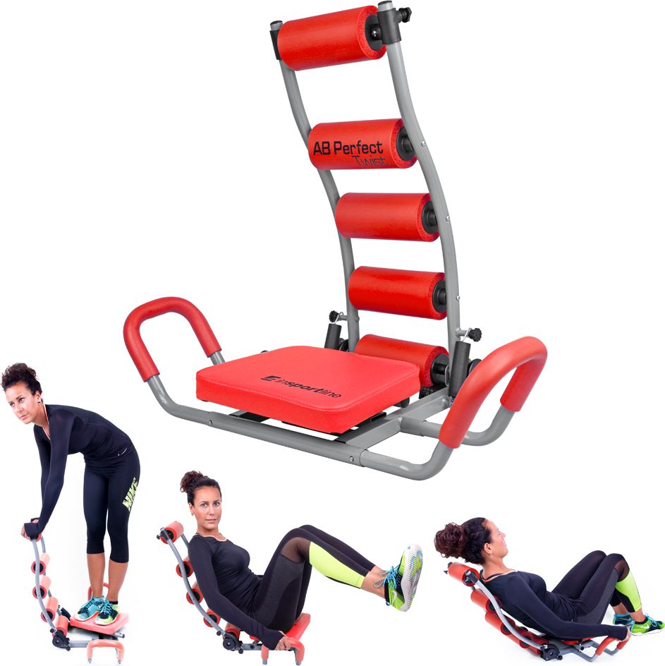 inSPORTline Kołyska do mięśni brzucha inSPORTline AB Perfect Twist Kolor Czerwony