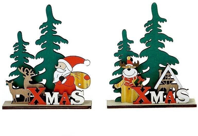 Ozdoba świąteczna drewniana (24szt)