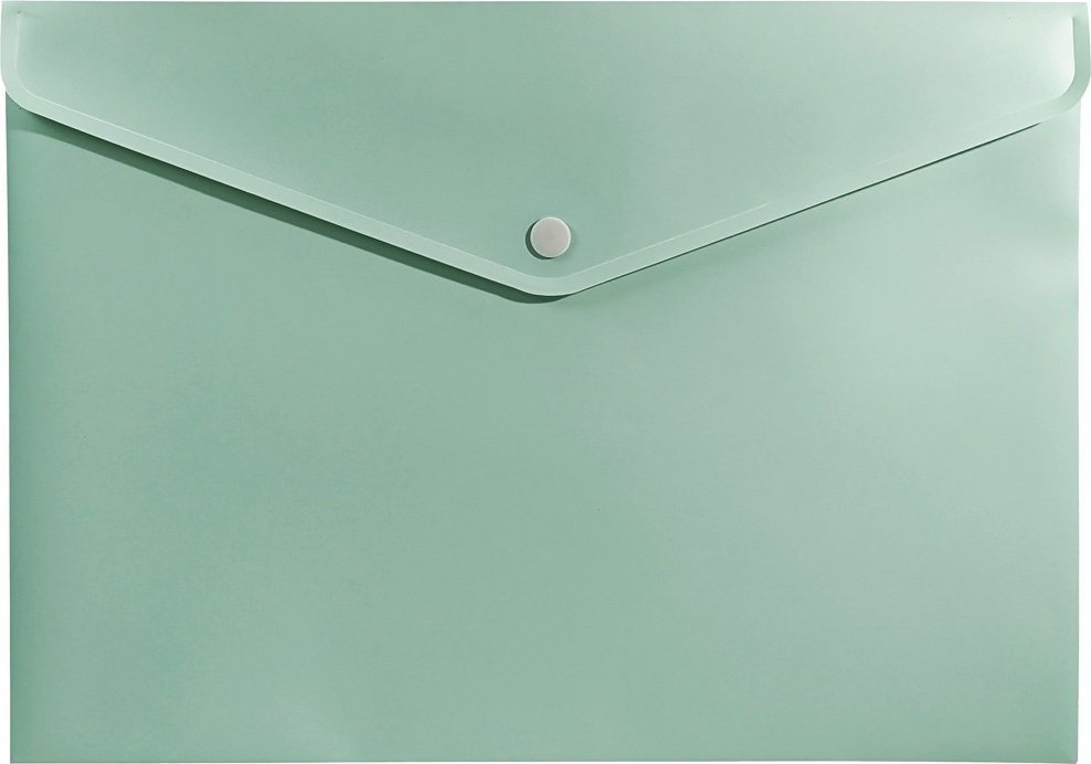 Biurfol Teczka kopertowa koperta na zatrzask A4 PP zielona soft touch BIURFOL
