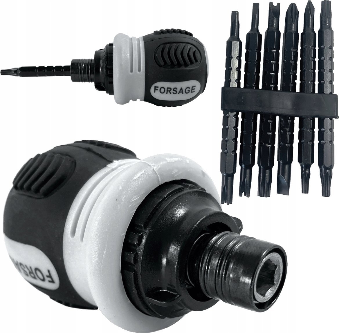 Forsage Śrubokręt dwustronny w komplecie z bitami