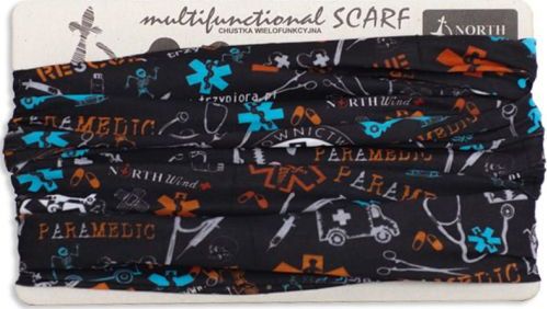 North Wind + medical Chusta - Komin ratownicza wielofunkcyjna czarna (CHUSTA203)