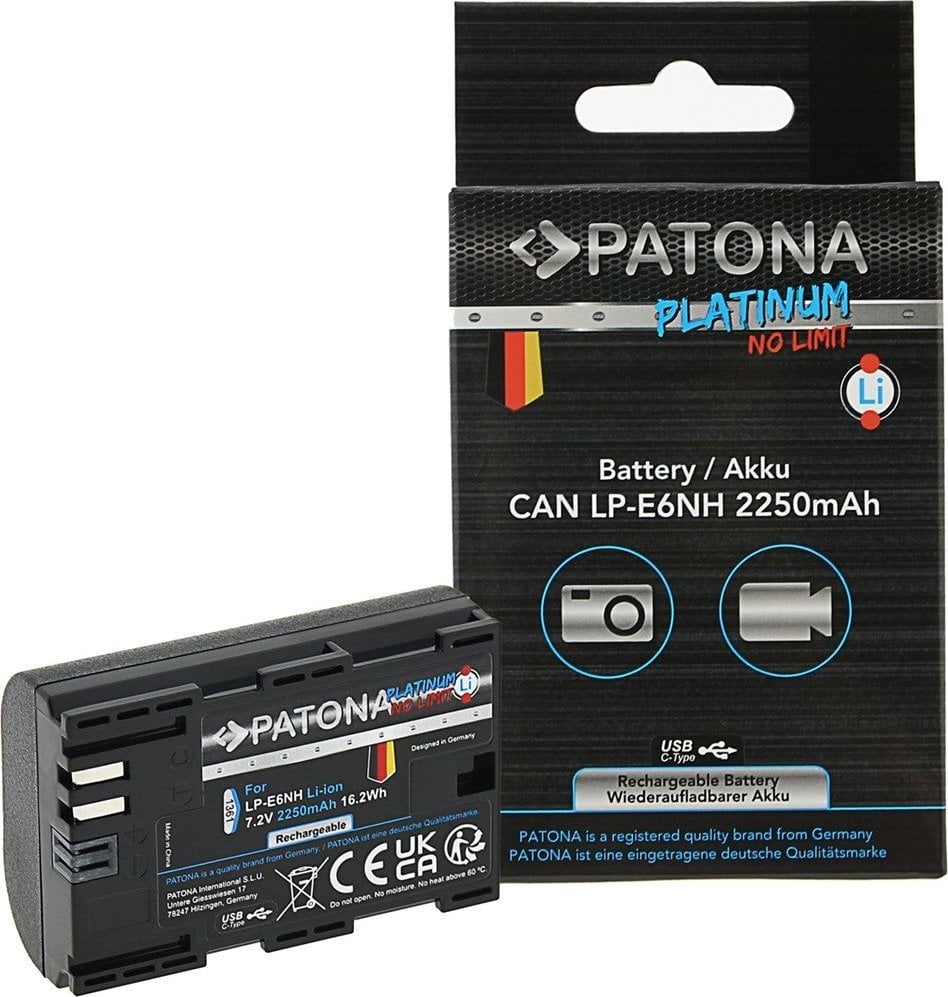 Akumulator Patona Akumulator Patona Platinum LP-E6NH z USB-C do Canona