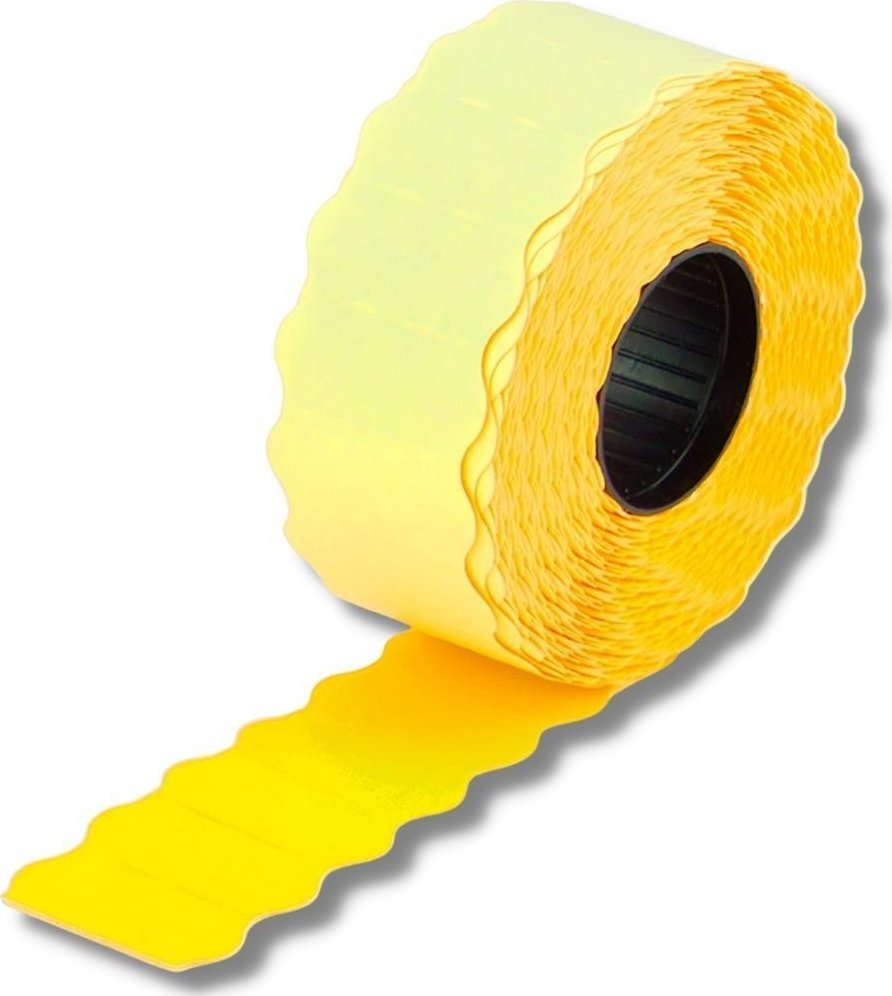 StudioCen Taśma do metkownicy I rzędowa fala -żółta 5szt.