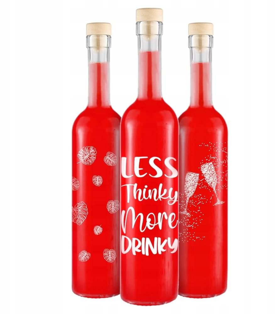 BUTELKA FUTURA 500 ml Z NADRUKIEM OZDOBNA NA PREZENT NALEWKI LIKIER