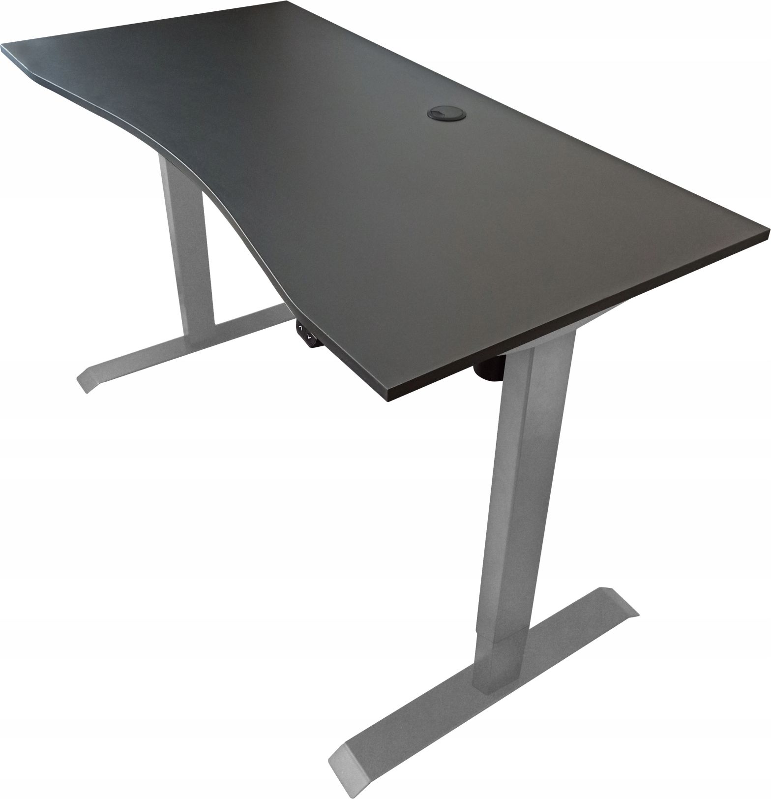 Biurko Zdesk AC-114G-Po/B Szaro-Czarne 138 cm x 68 cm