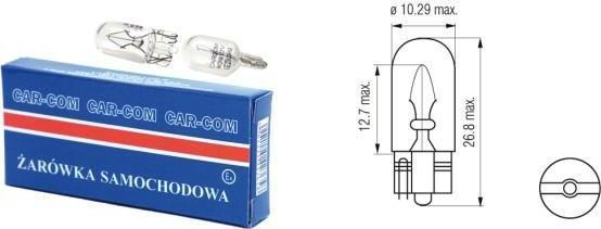 Carcommerce ŻARÓWKA 24V 3W CAŁOSZKLANA