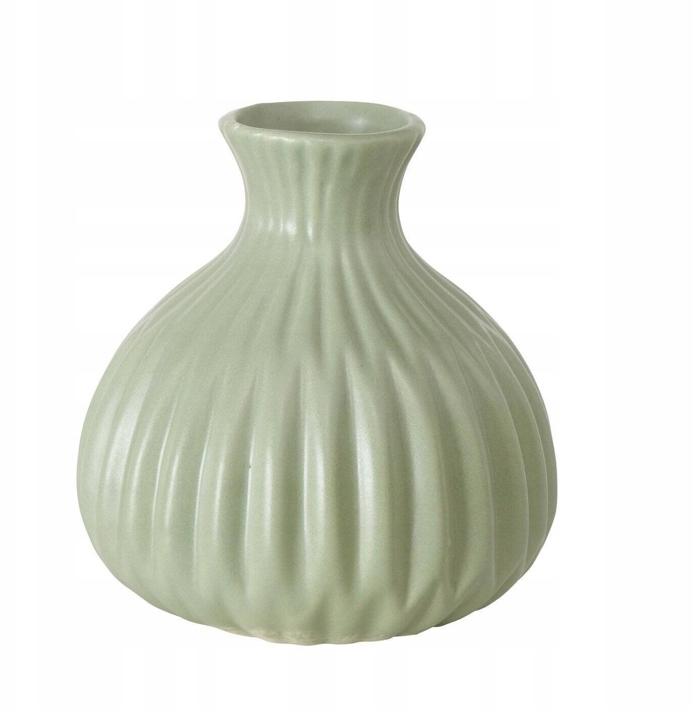 Wazon prążkowany, ESKO, zielony