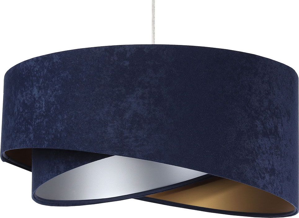 Lampa wisząca Lumes Granatowa welurowa lampa wisząca glamour - EXX03-Hersa